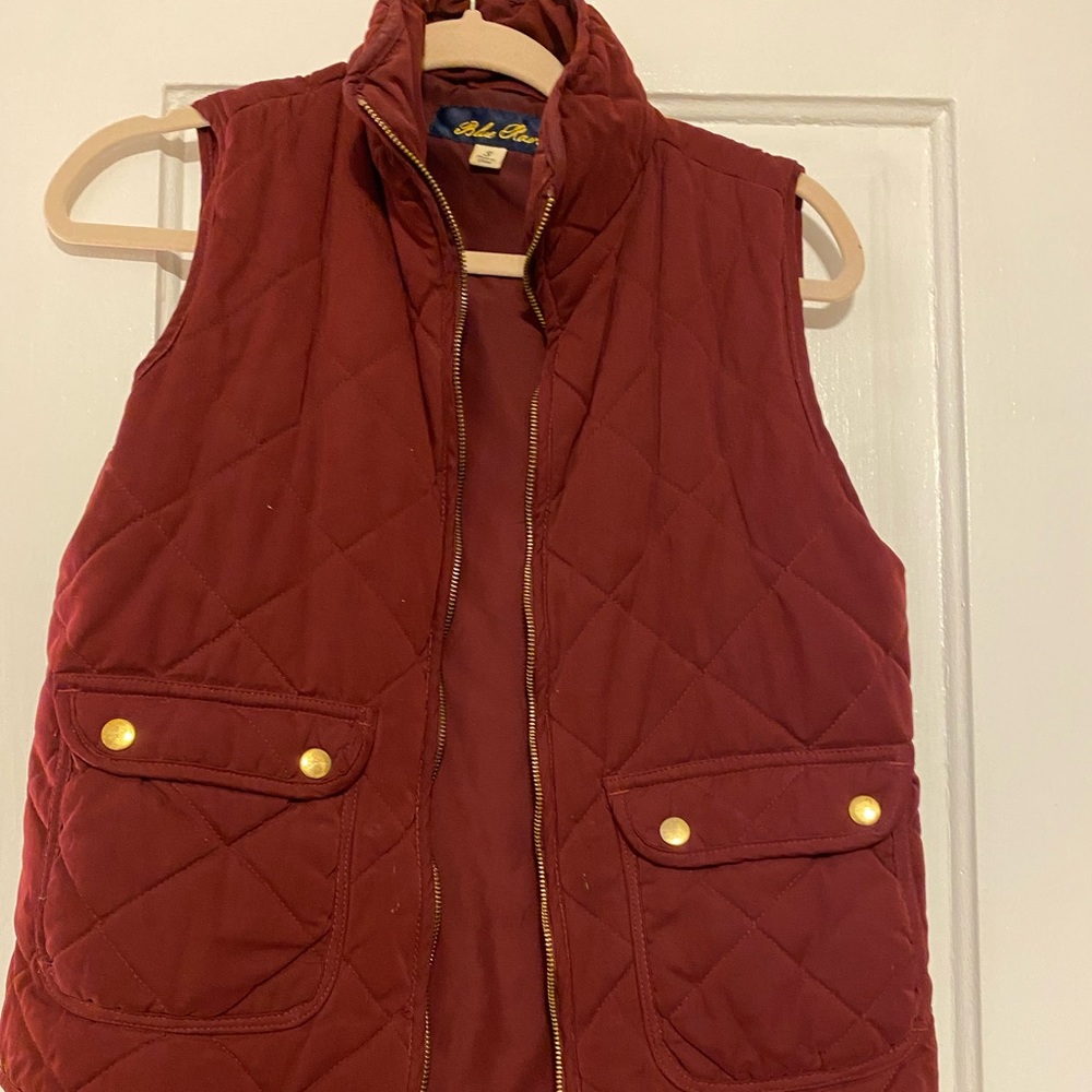 Maroon quilted vest from Francesca’s